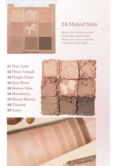 Dasique Mat Ve Işıltılı Renk Seçenekleri Sunan Far Paleti Shadow Palette 24 Muted Nuts 24 Muted Nuts