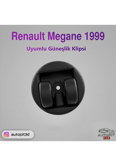 Renault Megane 1999 Uyumlu Güneşlik Klipsi Tutucu / Kanca