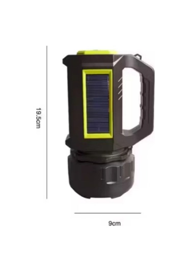 Buffer Şarjlı Led El Feneri 10w Taşınabilir Acil Durum Lambası Usb Şarjlı & Yan Cob Işıklı Çok Renkli