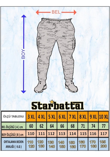 Starbattal Büyük Beden Fermuarlı Eşofman Altı 3Ip 11517 Lacıvert-Lacivert