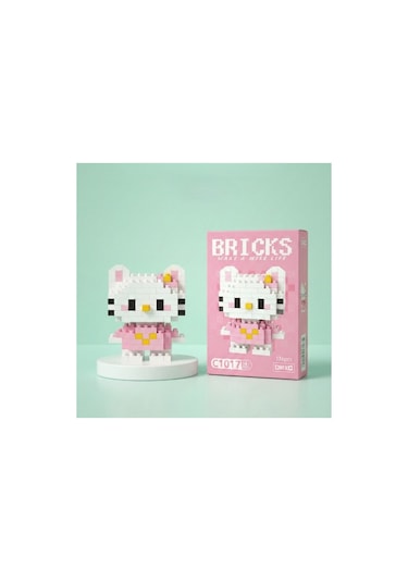 Bricks 3d Puzzle Yapı Blokları Seti - Pembe Hello Kitty