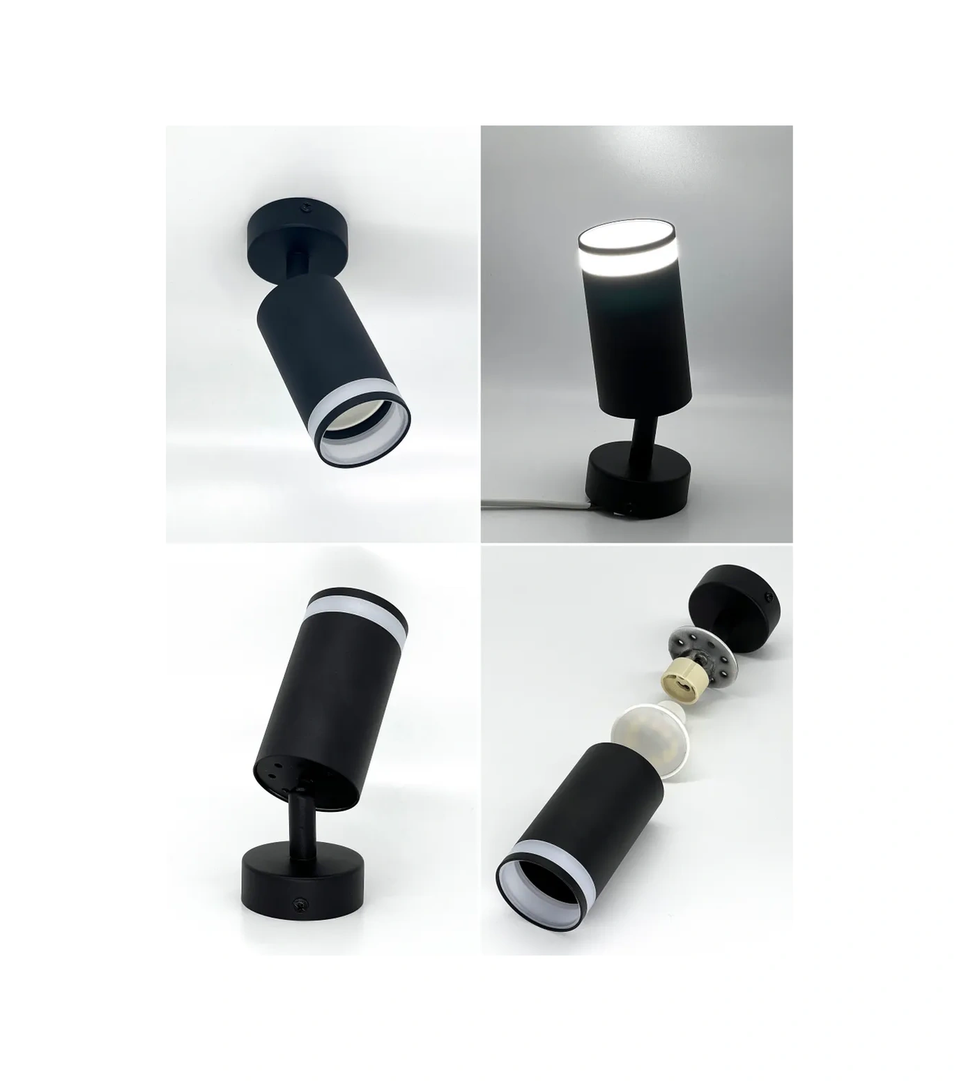 Truenergy Ev İçin Döner Duvara-tavan Aplik Lambası 224526600 Siyah