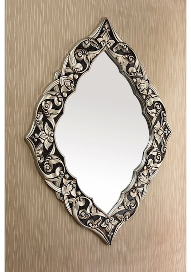 Üçgen Kare Dekoratif Polyester Ayna Gümüş