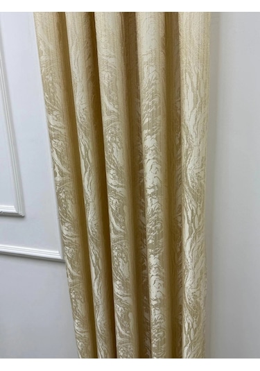 Nivemeshome Bade V 101 Gold 1/3 Sık Pileli Fon Perde Apm 90x270