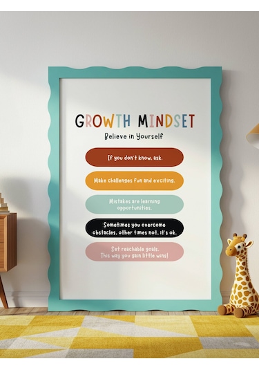 Growth Mindset Dijital Baskı Poster Çerçevesiz