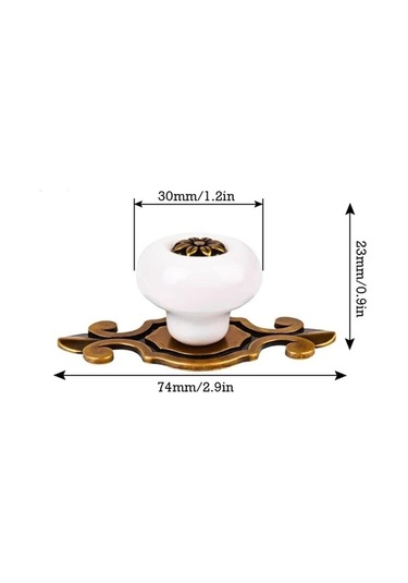Yuvarlak Kapı Kolları Vintage Çekmece Kolları Çekmece Çekmece Kolları Vidalarla Dolap Masa Komodin Kitaplık Mobilya 6 Adet. Beyaz