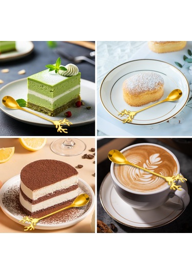 Jzcat 4 Adet 14cm304 Paslanmaz Çelik Kahve Kaşığı