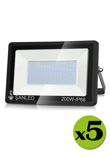 200w 22.000 Lümen 6500k Beyaz Işık Smd Led Projektör-5 Adet