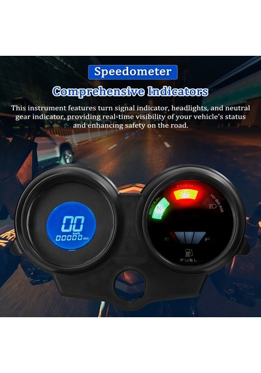 Hallow-lcd Motosiklet Kilometre Sayacı 10000rpm 199km/h Elektrikli Lmk00159