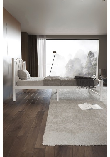 Aksviva Orkide Tek Kişilik Ferforje Metal Karyola