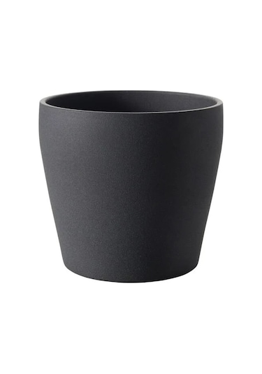 Sumuhome Persıllade Toprak Saksı Koyu Gri 12 Cm