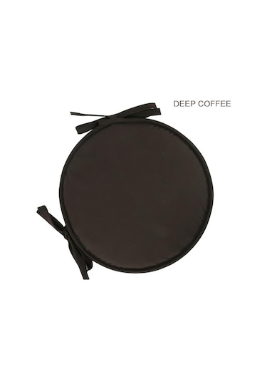 Koyu Kahverengi Yuvarlak Bistro Dairesel Sandalye Minderi Koltuk Yedekleri Mutfak Yemek Çıkarılabilir Kapak Yeni