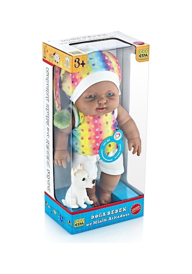 Doğa Kel Esmer Bebek Ve Minik Arkadaşı