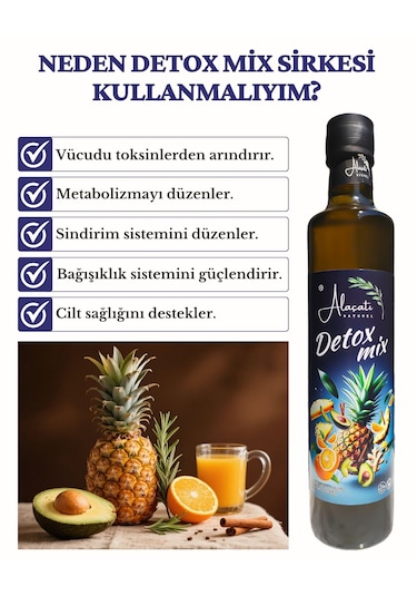 Detox Mix Sirkesi Doğal Fermantasyon 500 Ml X2 Adet