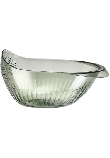 Suntek Pirinç Yıkama Süzgeç Kase Mutfak Süzme Yeşil-büyük Yeşil Büyük