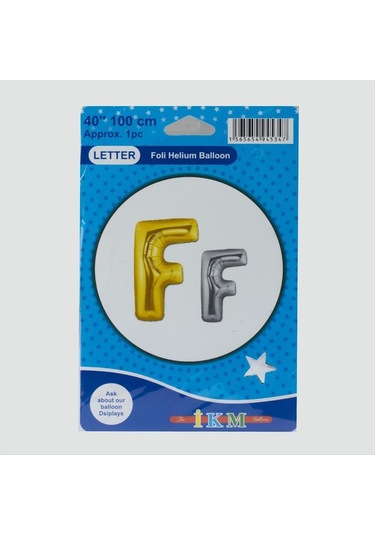 Gümüş Renkli 40 100 Harfli Folyo Balon Çok Renkli