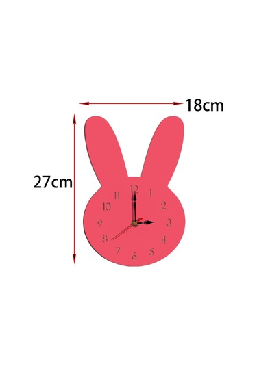 Homyl Sessiz Duvar Saati Oda Süslemeleri Çocuk Ev Ofis Pembe Pembe Çok Renkli