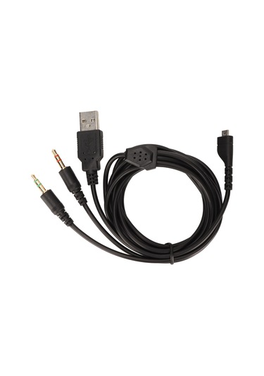 Steelseries Arctis 3,5,7 Pro 2m İçin Işıklı Kulaklık Kablosu 3'ü 1 Arada Konnektörlü Yedek Kablo Oyun Kulaklığı Kablosu