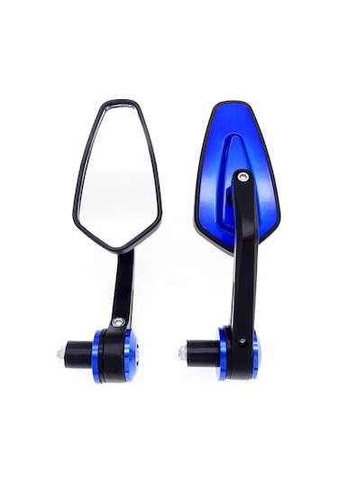 Motosiklet Kolu Tüm Alüminyum Kiraz Dikiz Aynası Mavi