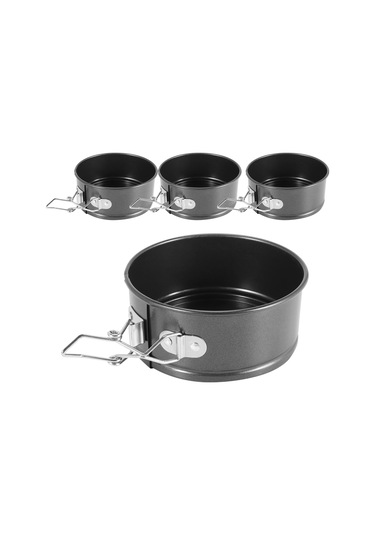 Xurunkeji 4 İnç Mini Yaylı Kalıp Seti - Mini Cheesecake'ler, Pizzalar Ve Kişler İçin 4 Parçalı Küçük Yapışmaz Cheesecake Kalıbı Siyah Xurunkeji 4 İnç Mini Yaylı Kalıp Seti - Mini Cheesecake'ler, Pizzalar Ve Kişler İçin 4 Parçalı Küçük Yapışmaz Cheesecake Kalıbı Siyah