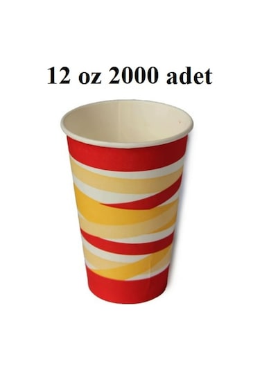 12 Oz Kağıt Karton Bardak 2000 Adet 1 Koli