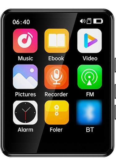 Flybuy 2.4 Dokunmatik Bluetooth Mp3/mp4 Çalar, Tf Kart, E-kitap, Video Oynatıcı