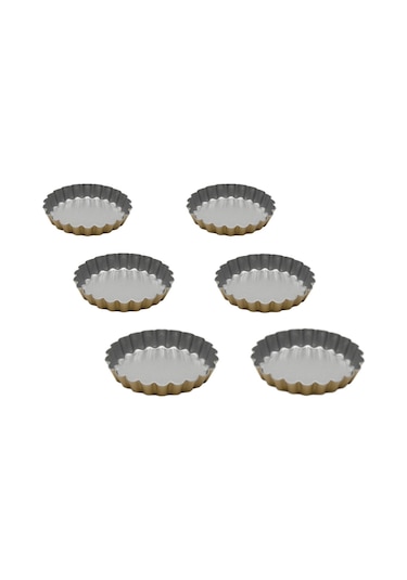 Guardini Anto Mini 6'lı Tart Kalıbı Silver Gold 12 Cm
