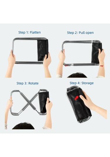 Ambition Taşınabilir Katlanabilir Sandalye Açık Mini Kamp Plaj Siyah