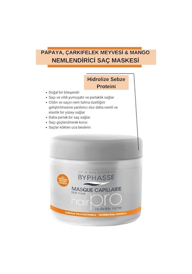 Byphasse Hair Pro Yoğun Nem Maskesi 500 ML
