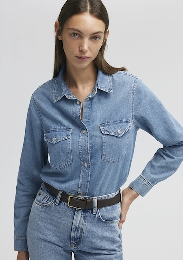 Mavi - Merida All Blue İndigo Mavisi Jean Gömlek 1210662-86492 Mavi