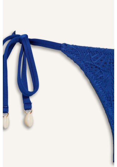 Defacto Regular Fıt Nakışlı Brode Bikini Alt B6895ax26smbe114 Mavi-be114