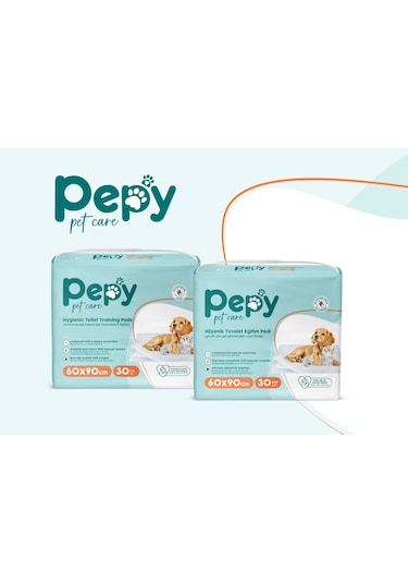 Pepy Pet Care Kaydırmaz Hijyenik Tuvalet Eğitim Pedi 30'lu 60 x 90 CM