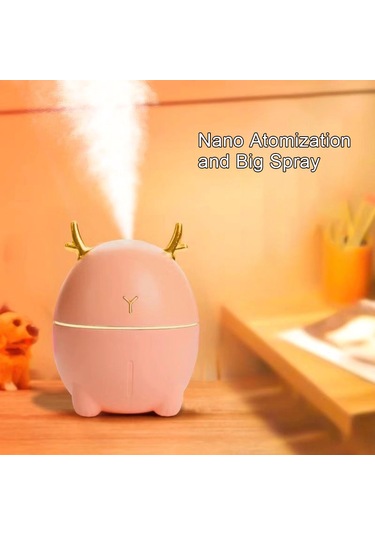 Wezone Ev, Ofis Ve Araç İçin 200ml Mini Nemlendirici - Otomatik Kapatma Fonksiyonu, Nemli Hava Ve Cilt Bakımı - Beyaz