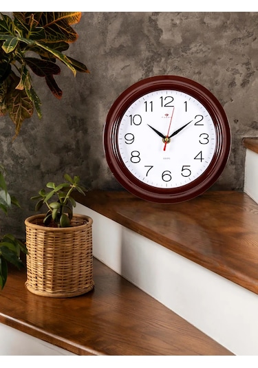 Rubın Duvar Saati Dekoratif Sessiz 21 Cm 212959187 Kahverengi