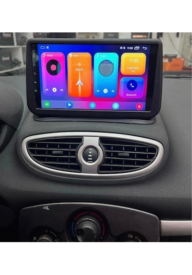 Renault Clio 3 İle Uyumlu Android 2+32gb Multimedya Carplay Kamera Ips 9"