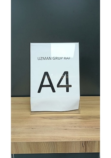 Uzmangrupraf Uzman Grup Raf A4 Pleksi Fiyat Etiketliği - 3'Lü Paket - L Tipi-