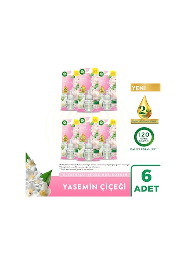 Elektrikli Oda Kokusu Yedek Şişe Yasemin Çiçeği 6x19 Ml