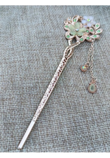 Villovatik Adel Yeşil Saç Tokası Aplikası 129631578 Yeşil