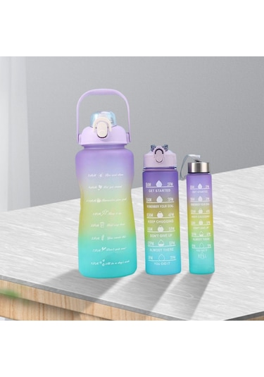 Suntek Magideal 3 Adet Spor Su Şişesi Yeniden Kullanılabilir Stil-b
