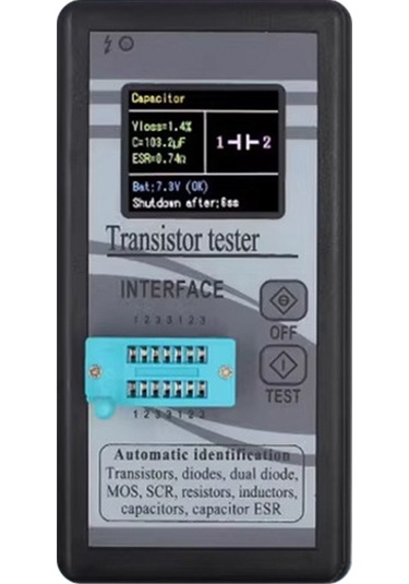 Vkemall Transistör Test Cihazı Npn Pnp Transistör Diyot Direnç Endüktör Kapasitans Mos S Siyah