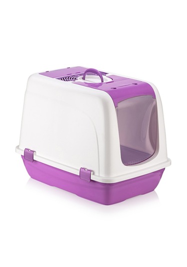Vekorr Kedi Tuvaleti Mor Kırılmaz Evcil Hayvan Kum Kabı 46 x 66 x 52 CM