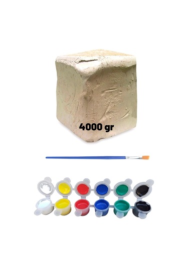 Seramik Hamuru Başlangıç, Kil Çamuru Seti, Doğal Oyun Hamuru 4000 Gr