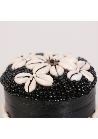 Bali Boncuklu Kapaklı Kutu 11 X 9 Cm