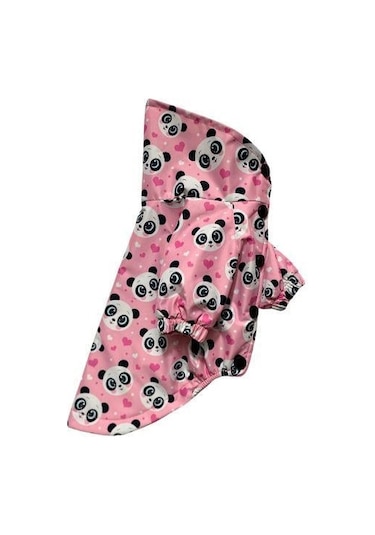 Gedyco Pink Panda Polarlı Küçük Irk Köpek Yağmurluğu