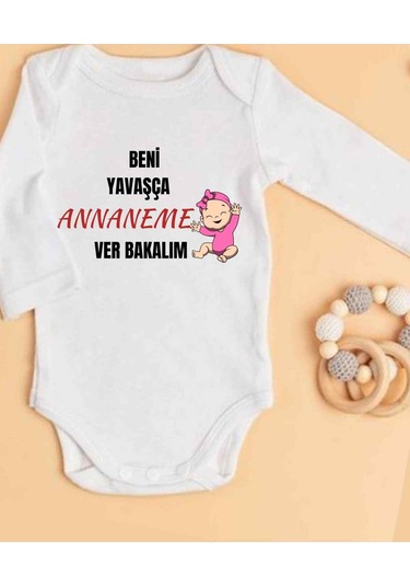 Lupi İsimli Zıbın Yazılı Bebek Zıbın Taş-yeşil Beyaz