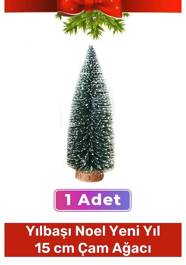 Mini Çam Masaüstü Minyatür Dekorasyon Küçük Süs Kar Yeni Yıl Noel Yapay Sedir Ağacı 15cm 1 Adet