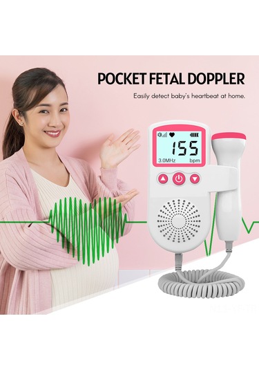 Yifomall Taşınabilir Bebek Kalp Atışı Monitörü - Lcd Ekranlı, 3mhz Hassas Ölçüm, 50-230bpm Aralığı