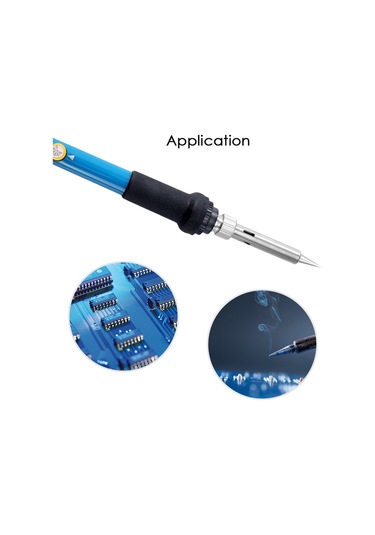 Xindoker 220v 60w Sıcaklık Ayarlanabilir Kaynak Demiri 200-450 C + 5 Adet Değiştirme Ucu - Elektrik Tamiri Ve Dıy İçin Küçük Euro Standartı