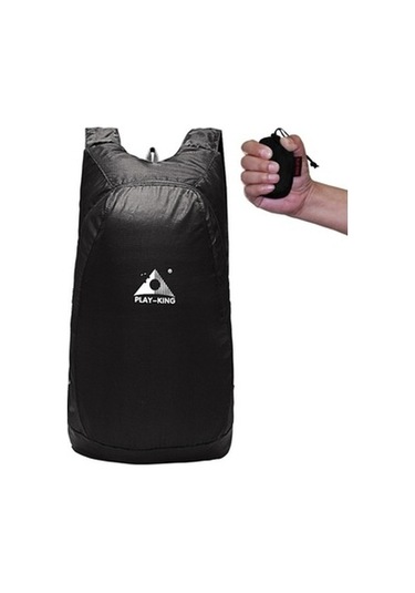 Zcjb 1328 20l Taşınabilir Katlanabilir Ultra Hafif Sırt Çantası, Maksimum Yük: 15 Kg Siyah Siyah
