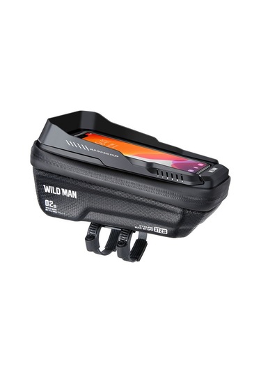 Wıld Man Xt2s 1l Eva Sert Kabuk Dağ Bisikleti Ön Kiriş Çanta Bisiklet Su Geçirmez Telefon Çantası Siyah Siyah